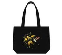 ERKOON Canvas Tote Bag, Embroidery Kit with Pattern for Beginners, DIY Cloth Tote with Hoops,Material Package & Guide, Canvas Shoulder Bags, For Shopping, Grocery, Work, Book,Gift (Hummingbirds)