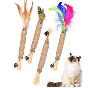 ERKOON Cat Silvervine Chew Sticks, 4pcs Catnip Toys For Cats Kittens Teeth Catnip Toys Cat Nip Toy for Teeth Cleaning, Natural Dental Catnip Sticks for Kittens