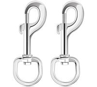ERKOON Extra Large 4.23 Inch Swivel Eye Bolt Snap Hooks 220Lbs Load Capacity Zinc Alloy Single Ended Flag Clips Heavy Duty Trigger Bolt Hooks (2 Pack)