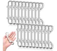 ERKOON Extra Large 4.7 inch Double Ended Bolt Snaps Hooks 220lbs Load Capacity Zinc Alloy Buckles for Cats Dogs Horses Heavy Duty Trigger Snap for Water Bucket/Horse Feed/Hammocks/Key Chain