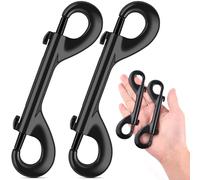 ERKOON Extra Large 4.7 inch Double Ended Bolt Snaps Hooks 220lbs Load Capacity Zinc Alloy Double Sided Clips Heavy Duty Trigger Snap for Dogs Leashes/Water Bucket/Horse Feed/Hammocks (2 Pack)