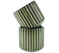 Erkundpresso. Espresso Cup Set 2x180ml, Thick-Walled Handleless Ceramic Cups, Heat-Retaining Scald-Proof, BPA-Free Kiln-Glazed for Espresso/Cappuccino, Unique Vintage Design - Antique Bronze