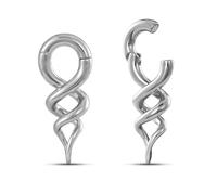 ERKUOO 1 Pair 2G Spiral Ear Hanger Weights for Stretched Ears Heavy Dangle Plug Gauges Women Men Gothic Minimalist 6mm Drop Ear Stretching Jewelry, 2g=6mm, Metal, No Gemstone