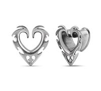ERKUOO 2PCS Gothic Baroque Occult Ear Tunnels 2G-1 Inch Heart Flame Crescent Sigil Spiral Moon Plugs Gauges Stretching Piercing Jewelry for Women Men Alternative Fashion, 5/8"=16mm, Metal, No Gemstone