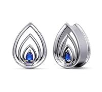 ERKUOO Crystal Gemstone Women Ear Tunnels Sparkly Round Teardrop Double Flare Gauges Rhinestone Nested Plugs Bling Gauge Stretchers Expander Stretching Jewelry Elegant Modern Dressy Style 0g To 1 Inch