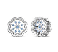 ERKUOO CZ Elegant Romantic Industrial Ear Tunnels Double Flare Cubic Zirconia Expanders Stretchers Plugs Body Piercing Jewelry Botanical Ferris Wheel Compass Star Women Men 2g to 1 in, 00g=10mm, Metal