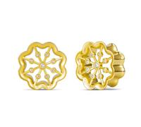 ERKUOO CZ Elegant Romantic Industrial Ear Tunnels Double Flare Cubic Zirconia Expanders Stretchers Plugs Body Piercing Jewelry Botanical Ferris Wheel Compass Star Women Men 2g to 1 in