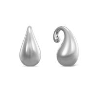 ERKUOO Heavy Fluid Liquid Metal Ear Weights Hangers 4G 5mm Stretched Ear Piercing Jewelry Unique Weighted Flowing Teardrop Plug Minimalist Modern Sleek Statement Water Drop Tunnels For Women Men