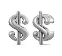 ERKUOO Modern Dollar Sign Ear Tunnels Double Flare Plugs Ear Gauges Money Symbol Saddle Stretchers Stretched Ears Piercing Jewelry for Women Men 2G to 25mm, 00g=10mm, Metal, no gemstone