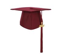 Erligo Matte Kindergarten Preschool Graduation Cap with Year Tassel Charm for Children (Maroon)