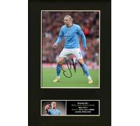 Erling Haaland Man City Signed Reproduction Autograph Football Print Poster Mounted Repro A4#873U