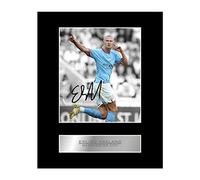 Erling Haaland Pre Printed Signature Signed Mounted Photo Display #11 Printed Autograph Picture