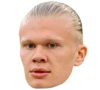Erling Haaland (Serious) Celebrity Mask, Flat Card Face, Fancy Dress Mask