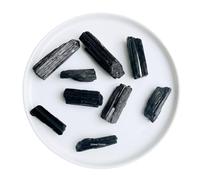 Erliway 0.22 lbs Natural Black Tourmaline Raw Crystals Stones, Irregular Shape Rough Crystals Points for Protection, Grounding, Reiki Healing, Crystal Collection, Wicca Supplies, Home Décor