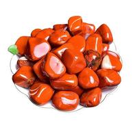 Erliway 0.22lb Red Jasper Tumbled Stones, Healing Crystal Polished Stones, 1.25-2.0" Large Reiki Healing Gemstones, Natural Tumbled Polished Stones for Energy Witchcraft Therapy Meditation