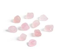 Erliway 0.4-0.8" Bulk Natural Rose Quartz Raw Stones & Healing Crystals for Wire Wrapping, 10pcs Small Rose Quartz Crystals Chunks Rough Stones for Tumbling, Meditation, Wicca Reiki, Jewelry Making