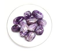 Erliway 0.5 lb Bulk Natural Amethyst Polished Stones and Healing Crystals, 0.8-1.6" Irregular Tumbled Stones for Reiki Healing, Meditation, Stress Relief, Vase Filler Landscape Bottom Decoration
