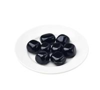 Erliway 0.5 lb Bulk Natural Black Obsidian Polished Stones and Healing Crystals, 0.8-1.6" Irregular Tumbled Stones for Reiki Healing, Meditation, Stress Relief, Vase Filler Landscape Bottom Decoration