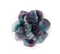 Erliway 0.5 lb Bulk Natural Raw Rainbow Fluorite Crystals, 1.25-2.0" Healing Crystals and Rough Stones for Tumbling, Cabbing, Fountain Rock, Decoration, Polishing, Wire Wrapping, Wicca & Reiki