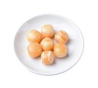 Erliway 0.5 lb Bulk Natural Yellow Calcite Polished Stones and Healing Crystals, 0.8-1.6" Irregular Tumbled Stones for Reiki Healing, Meditation, Stress Relief, Vase Filler Landscape Bottom Decoration