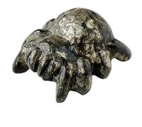Erliway 1.2" Chalcopyrite Crystal Spider Figurines, Hand-Carved Spider Animal Sculpture, Healing Crystal Stone Statues, Cute Polished Gemstones Carvings for Home Office Room Desk Decorations Gifts