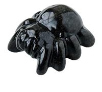 Erliway 1.2" Gold Obsidian Crystal Spider Figurines, Hand-Carved Spider Animal Sculpture, Healing Crystal Stone Statues, Cute Polished Gemstones Carvings for Home Office Room Desk Decorations Gifts