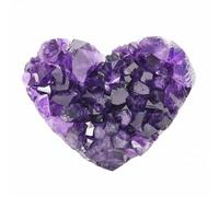 Erliway 1.6-2" Amethyst Crystal Cluster, Natural Heart Shape Geode Cluster Geode, Healing Amethyst Crystal Rock, Raw Amethyst Stones and Crystals Rock for Reiki Energy Balancing Home Decoration