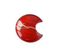 Erliway 1.77-2.36" Moon Crystals, Moon Shaped Red Jasper Crystal Worry Stones, Polished Pocket Healing Crystals Gemstones for Meditation Divination, Red Jasper Crystal Moon for Home Office Decor