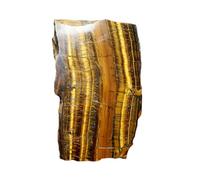 Erliway 1 Pcs Natural Tigers Eye Crystal Slab, 0.11-0.22 lbs Healing Crystal Gemstone Slice Specimen Raw Fluorite Stones Polished Slices for Collection Reiki Meditation Home Garden Art Diys Décor