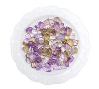 Erliway 100g Natural Ametrine Crystal Chips, 7-9mm Tumbled Chips Crushed Crystal Stone, Polished Crystal Chip for Fish Tank, Healing Tumbled Crystal Chip for Reiki Crystal Jewelry Making Home Décor