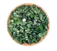 Erliway 100g Natural Green Jasper Crystal Chips, 7-9mm Tumbled Chips Crushed Crystal Stone, Polished Crystal Chip for Fish Tank, Healing Tumbled Chip for Reiki Crystal Jewelry Making Home Décor