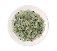 Erliway 100g Natural Prehnite Crystal Chips, 7-9mm Tumbled Chips Crushed Crystal Stone, Polished Crystal Chip for Vase Filler, Healing Tumbled Crystal Chip for Reiki Crystal Jewelry Making Home Decor