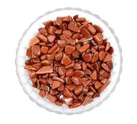 Erliway 100g Natural Red Goldstone Crystal Chips, 7-9mm Tumbled Chips Crushed Crystal Stone, Polished Crystal Chip for Fish Tank, Healing Tumbled Crystal for Reiki Jewelry Making Home Décor