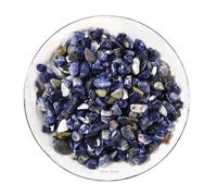 Erliway 100g Natural Sodalite Crystal Chips, 7-9mm Tumbled Chips Crushed Crystal Stone, Polished Crystal Chip for Fish Tank, Healing Tumbled Chip for Reiki Crystal Jewelry Making Home Décor