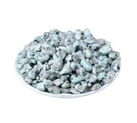 Erliway 100g Natural Tianshan Blue Stone Chips, 7-9mm Tumbled Chips Crushed Crystal Stone, Polished Crystal Chip for Fish Tank, Healing Tumbled Crystal Chip for Reiki Jewelry Making Home Décor
