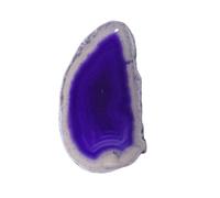 Erliway 1PC Natural Purple Agate Slice Crystals with Hole, 1.77-3.15" Large