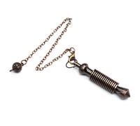 Erliway 2.08" Copper Metal Pendulum for Divination, Copper Spiral Dowsing Pendulum, 16 Ring Pointed Cone Reiki Pendulum for Meditation High Energy Spiritual Answers Chakra Balancing