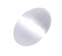 Erliway 2-2.4" Selenite Crystal Polished Palm Stone for Anxiety, 1 Pc