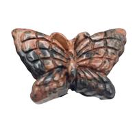 Erliway 2" Red Obsidian Crystal Butterfly Decor, Hand-Carved Butterfly Crystals Sculpture, Healing Crystals Stone Statues, Cute Polished Gemstones Carvings for Home Office Room Desk Decorations