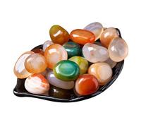 Erliway 200g Polished Colorful Agate Crystal, 1.25-2" Natural Colored Tumbled Agate Pebbles, Colorful Agate Rocks Stones for Tumbling Cabbing Fountain Rocks Decor Wicca & Reiki