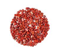 Erliway 5-8mm Natural Red Jasper Crystal Chips Drilled Beads for Crafts 20g