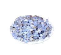 Erliway 7-9mm Natural Blue Chalcedony Crystal Chips, 100g Crushed Chips Tumbled Stones for Vase Filler, Aquarium Gravel, Meditation, Reiki Healing, Chakra Balancing, Decorative Rocks and DIY Crafts