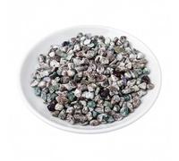 Erliway 7-9mm Natural Green Sakura Agate Crystal Chips, 100g Polished Healing Crystal Chips Crushed Tumbled Stones for Vase Filler Aquarium Gravel, Reiki Healing Meditation, Home Decor and DIY Crafts