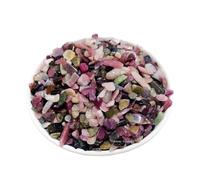 Erliway 7-9mm Natural Multi-Color Tourmaline Crystal Chips, 100g Crushed Chips Tumbled Stones for Vase Filler, Aquarium Gravel, Meditation, Reiki Healing, Chakra Balancing, Decorative Rocks and Craft