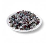 Erliway 7-9mm Natural Purple-Green Agate Crystal Chips, 100g Polished Healing Crystal Chips Crushed Tumbled Stones for Vase Filler, Aquarium Gravel, Reiki Healing Meditation, Home Decor and DIY Craft