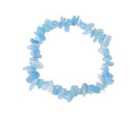 Erliway Aquamarine Crystals Bracelet Irregular Beads Stretch Bracelet Healing Crystals Chips Bracelet Natural Gemstone Bracelets for Women Jewelry Reiki Meditation