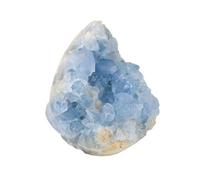 Erliway Celestite Crystal Cluster for Meditation & Home Décor, 0.15-0.22 lb | Natural Blue Crystal Cluster, Irregular Rough Cluster, Raw Gemstone Specimen for Birthstone Spiritual Gift Reiki Healing
