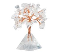 Erliway Clear Quartz Crystal Tree, 3.54-3.94" Crystal Trees of Life with Pyramid Base, Natural Gemstone Bonsai Tree for Women,Healing Crystals Money Trees for Housewarming Energy Wealth Office Decor