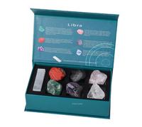 Erliway Libra Zodiac Crystals Gift Set, Zodiac Signs Healing Crystals Birthstones with Horoscope Box, 7 Pcs Natural Raw Stones for Beginners, Spiritual Astrology Crystal for Women Men Birthday Gifts