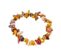 Erliway Mookaite Crystals Bracelet Irregular Beads Stretch Bracelet Healing Crystals Chips Bracelet Natural Gemstone Bracelets for Women Jewelry Reiki Meditation